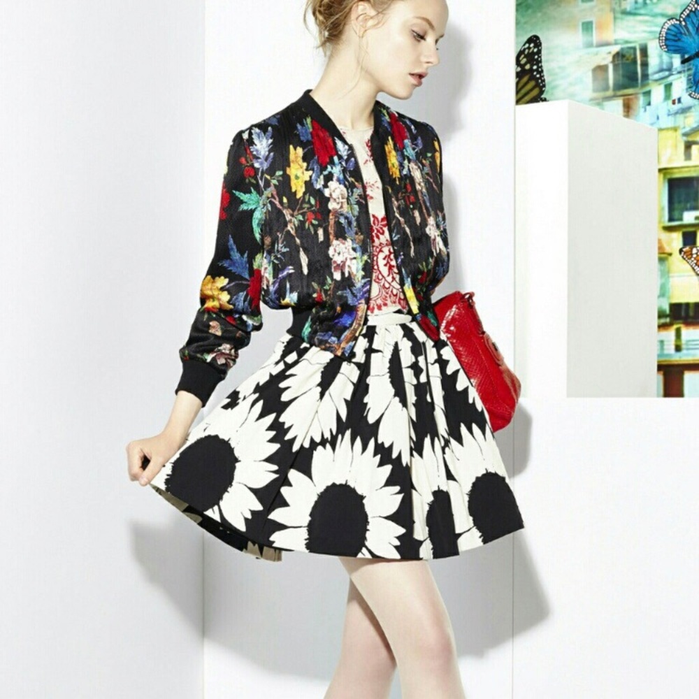 Alice and Olivia Sunflower Skirt Size 0